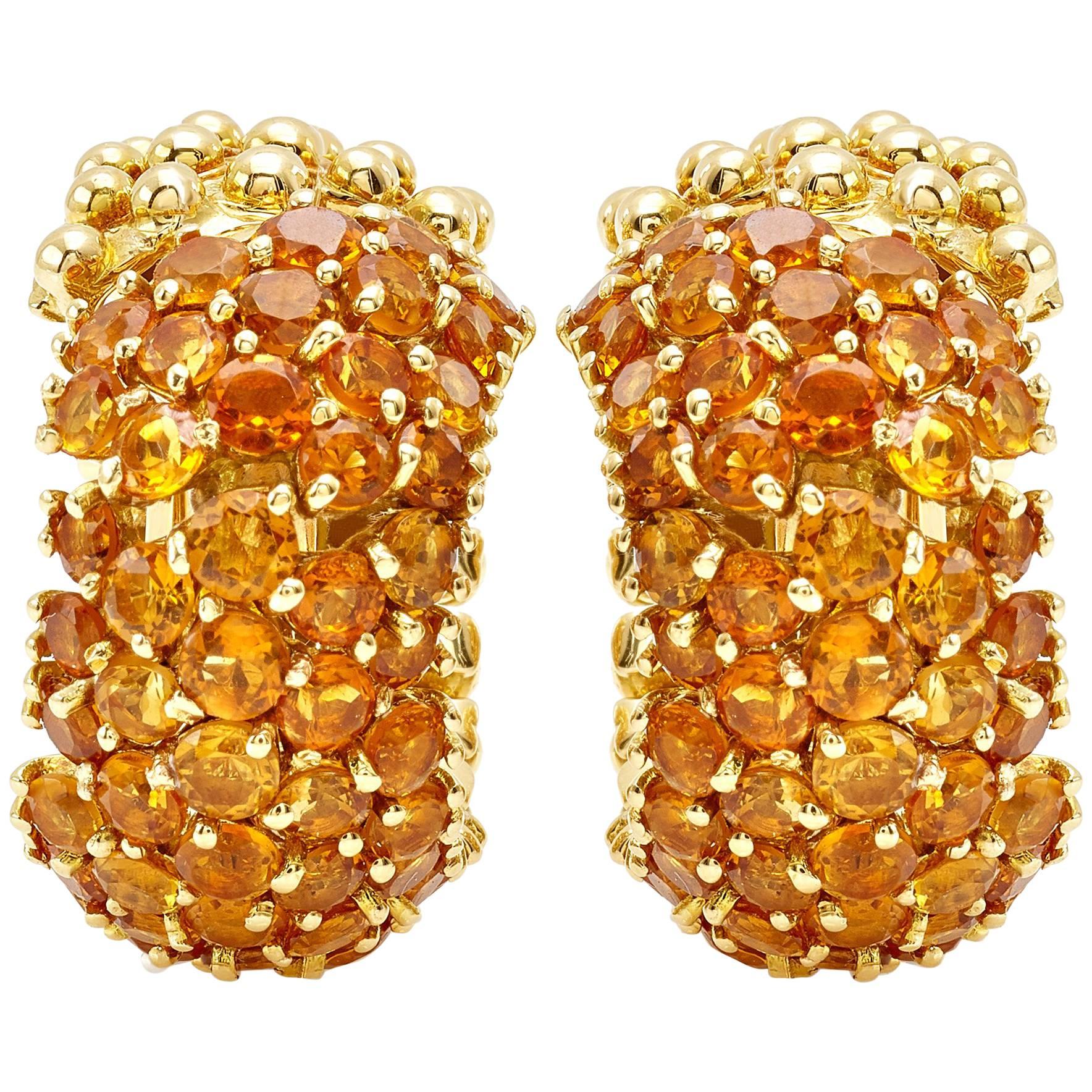 Flirt Kollektion 18 Karat Gelbgold Paar Ohrringe in Citrin im Angebot