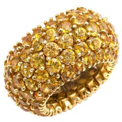 Flirt Collection, Ring aus 18 Karat Gelbgold mit gelbem Saphir