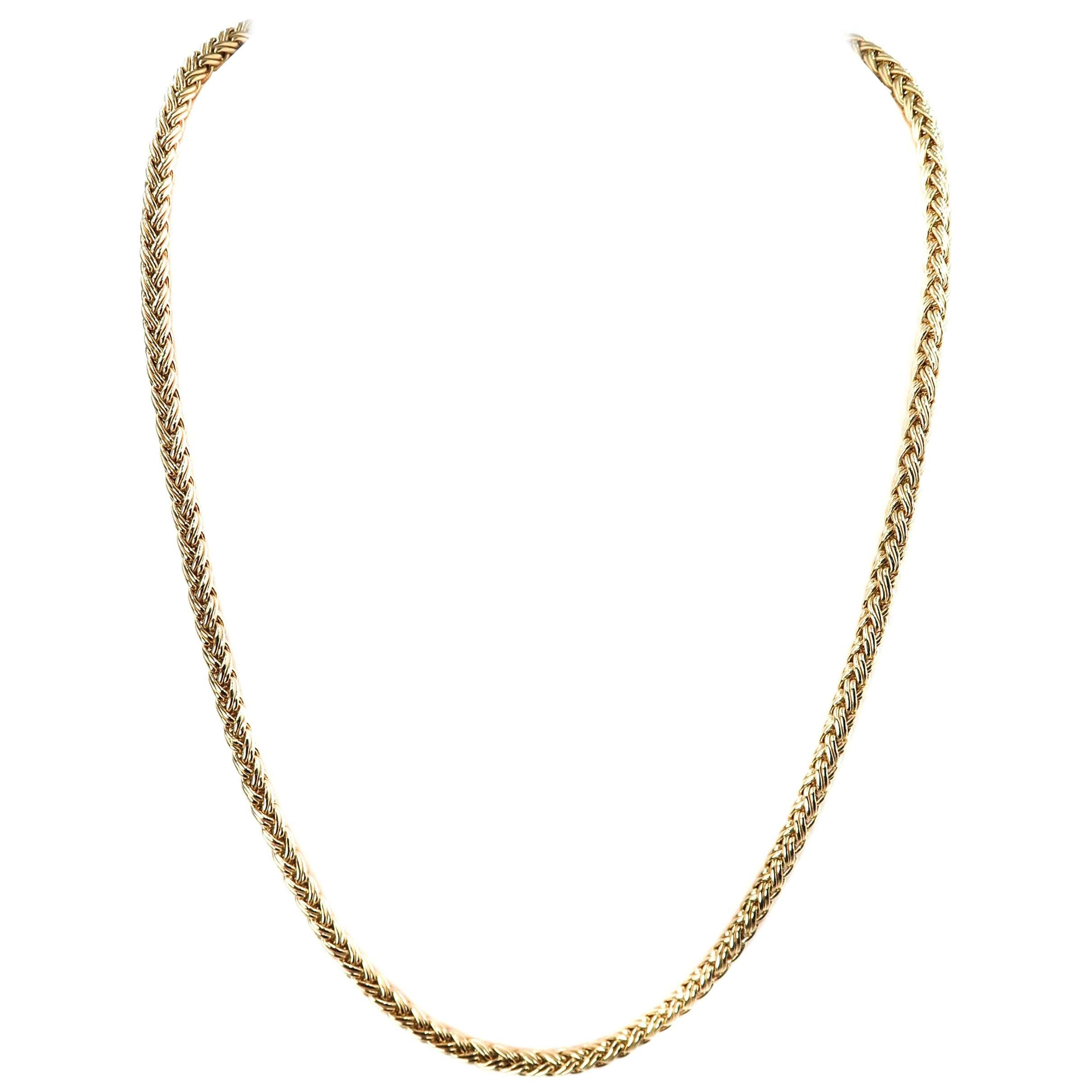 Spiga Yellow Gold Chain Necklace