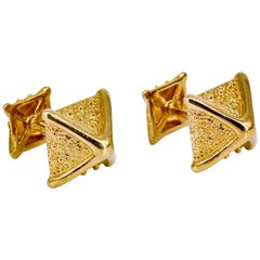 Tiffany & Co. Schlumberger Gold Pyramid Cufflinks