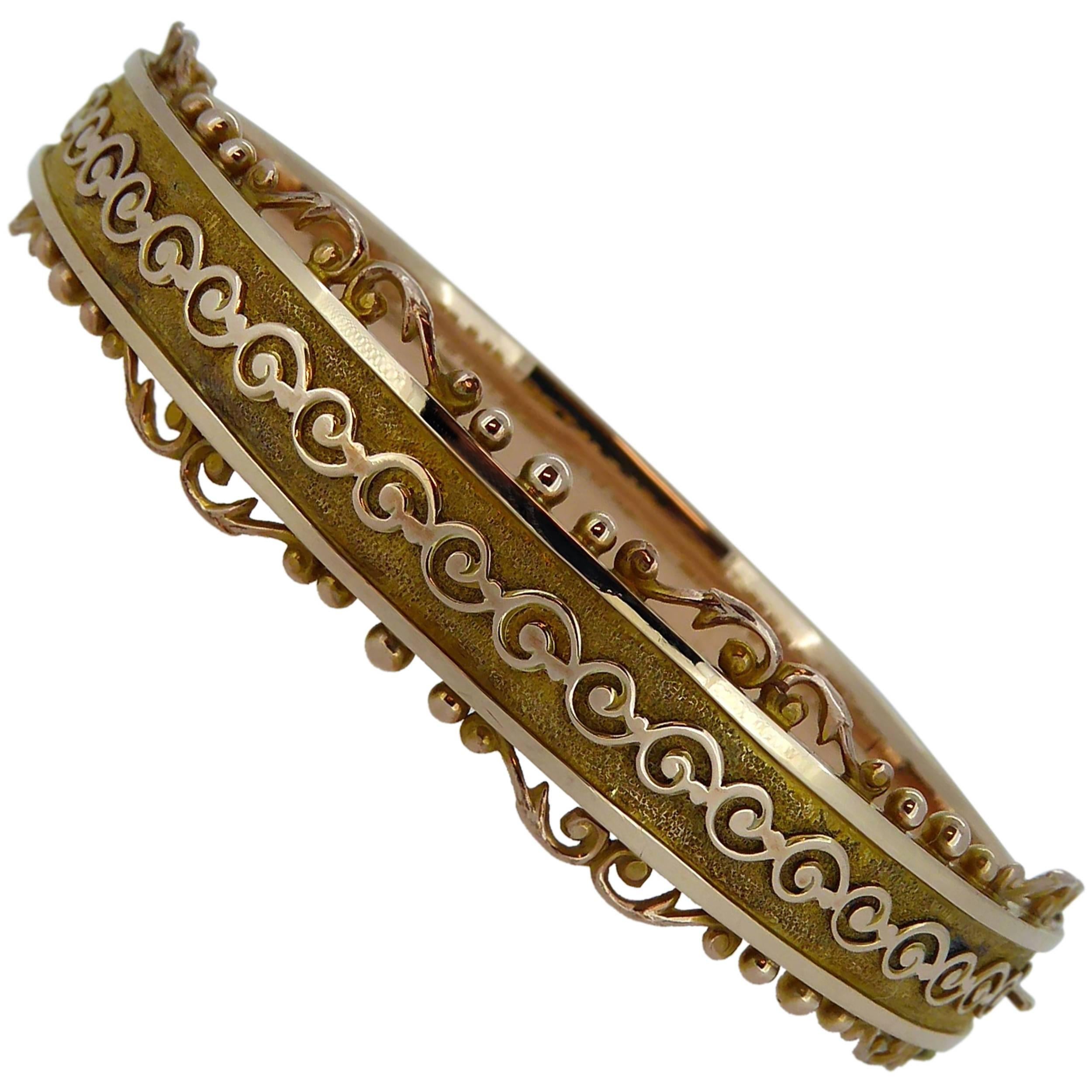 Antique Gold Hallmarked 1913 Bangle Bracelet