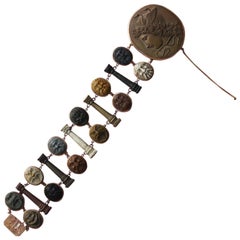 19th Century Multi-Color Lava Bracelet