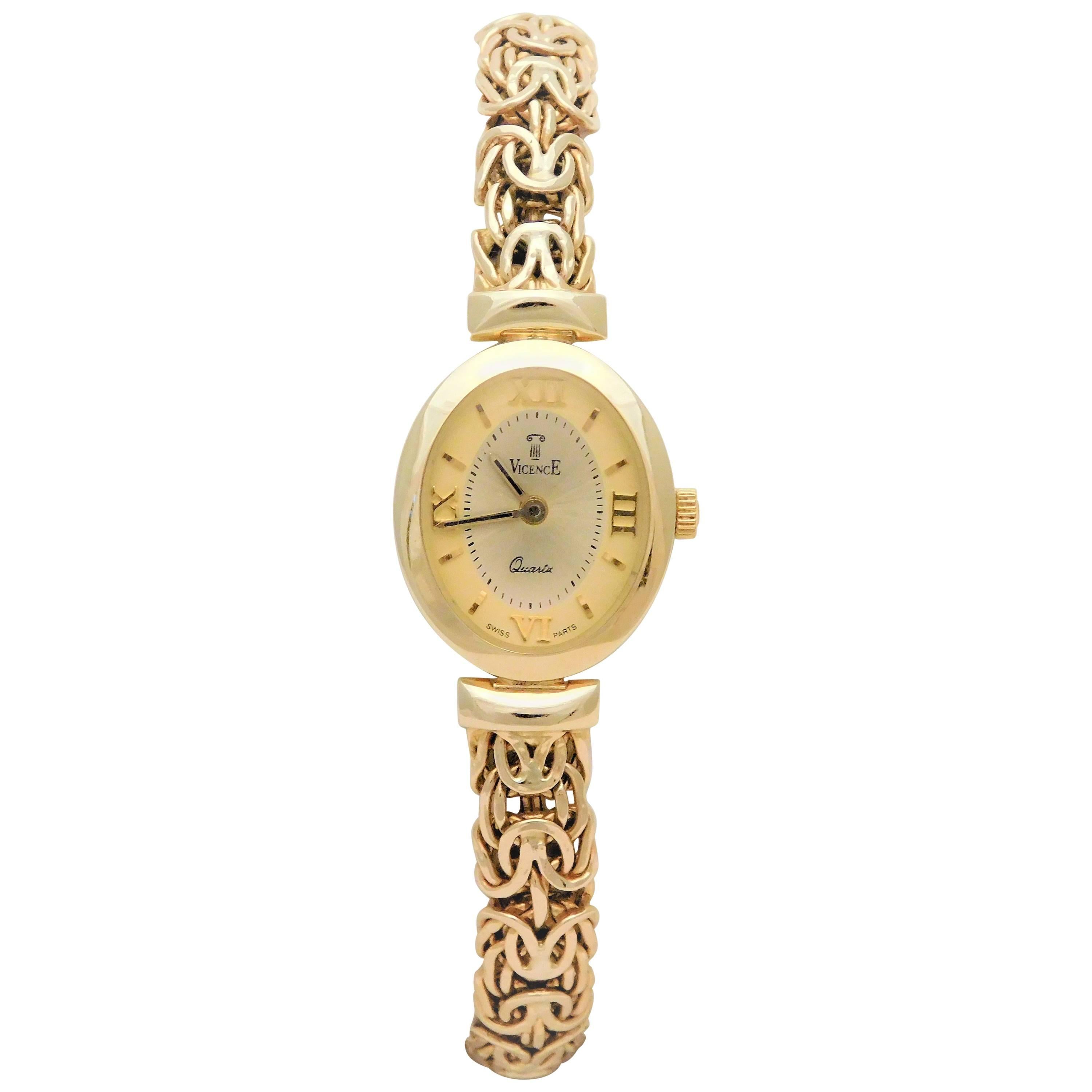 Vicence Ladies yellow gold Vintage quartz Wristwatch