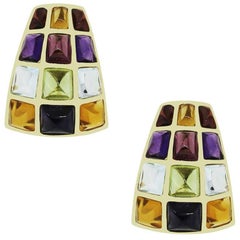 Laura Munder Boucles d'oreilles en pierres précieuses cabochon