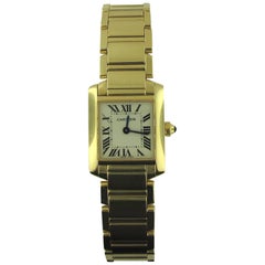 Cartier Ladies Yellow Gold Tank Francaise Wristwatch