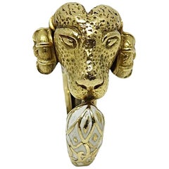 David Webb Rams Head Ring, circa 1970