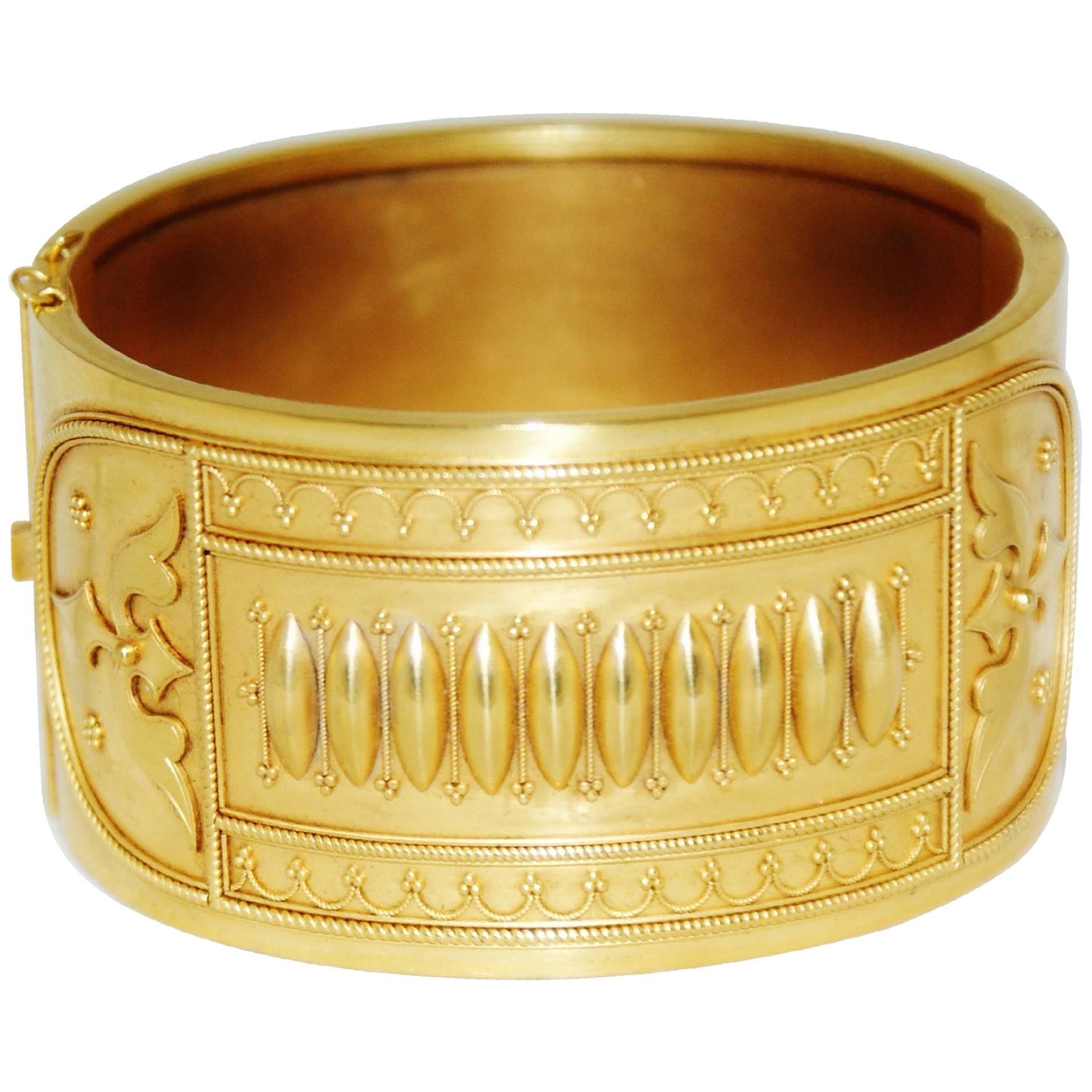 Victorian Gold Bangle For Sale