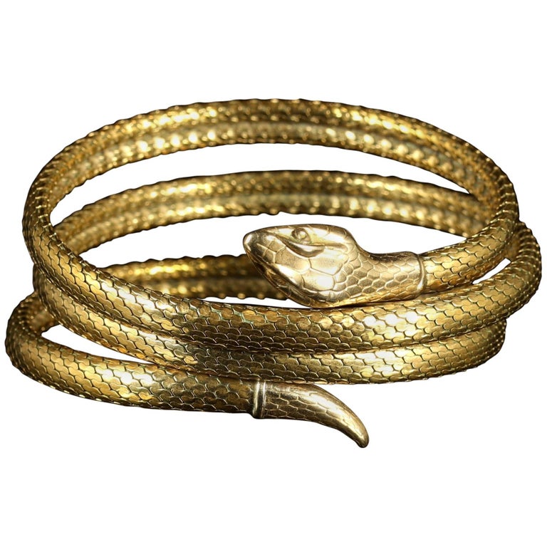 Victorian Snake Bracelet, circa 1880 at 1stDibs