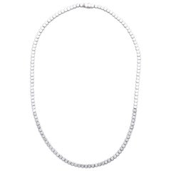 White Gold Diamond Riviere Necklace