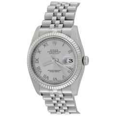 Rolex White Gold Stainless Steel Datejust Wristwatch Ref 116234