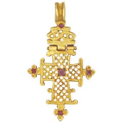 Diamond and Ruby Coptic Cross