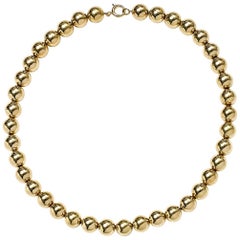 Vintage Gold Bead Necklace