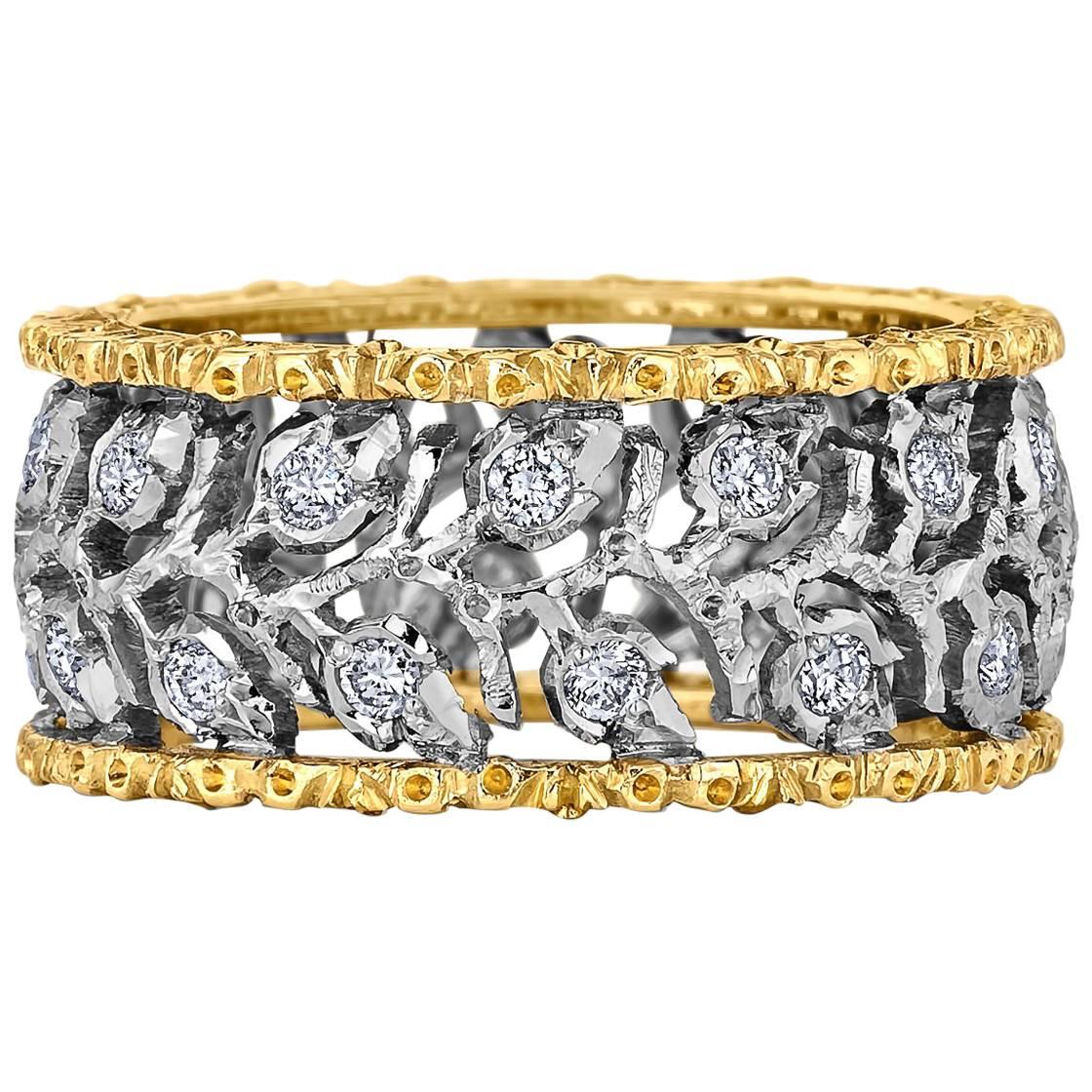 Buccellati Ramage Eternelle Diamond Gold Ring