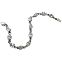 8.60 Carat Oval Diamond Gia Certified Tennis Bracelet Set in 18 Karat White Gold