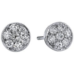 H & H 0.39 Carat Diamond Stud Earrings