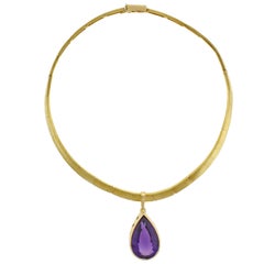 Burle Marx Amethyst Gold Necklace