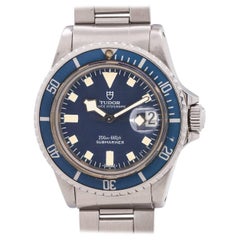 Tudor Stainless Steel Blue “Snowflake” Submariner Self-Winding Wristwatch, c1979