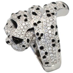 Cartier Diamond Onyx Panthere Ring