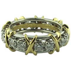 Tiffany & Co. 18 Karat and Platinum Diamond Band