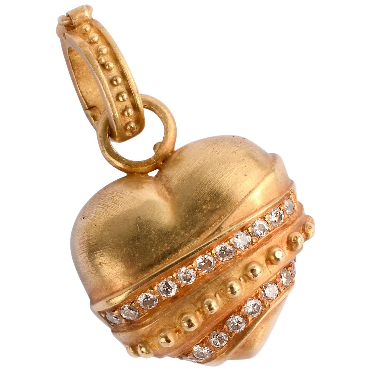 Gold and Diamond Heart Pendant