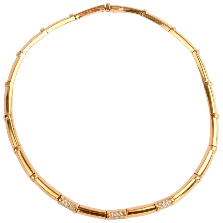 Chaumet Gold Diamond Choker Necklace For Sale at 1stDibs gold diamond