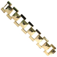 Tiffany & Co. 1940s Architectural Gold Link Bracelet