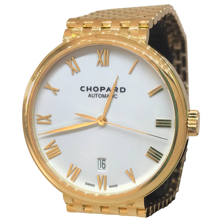 Chopard Classic 18 Karat Gold Case and Bracelet White Dial Automatic ...