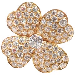 Van Cleef & Arpels Cosmos Diamantring aus Gelbgold mit großem Modell