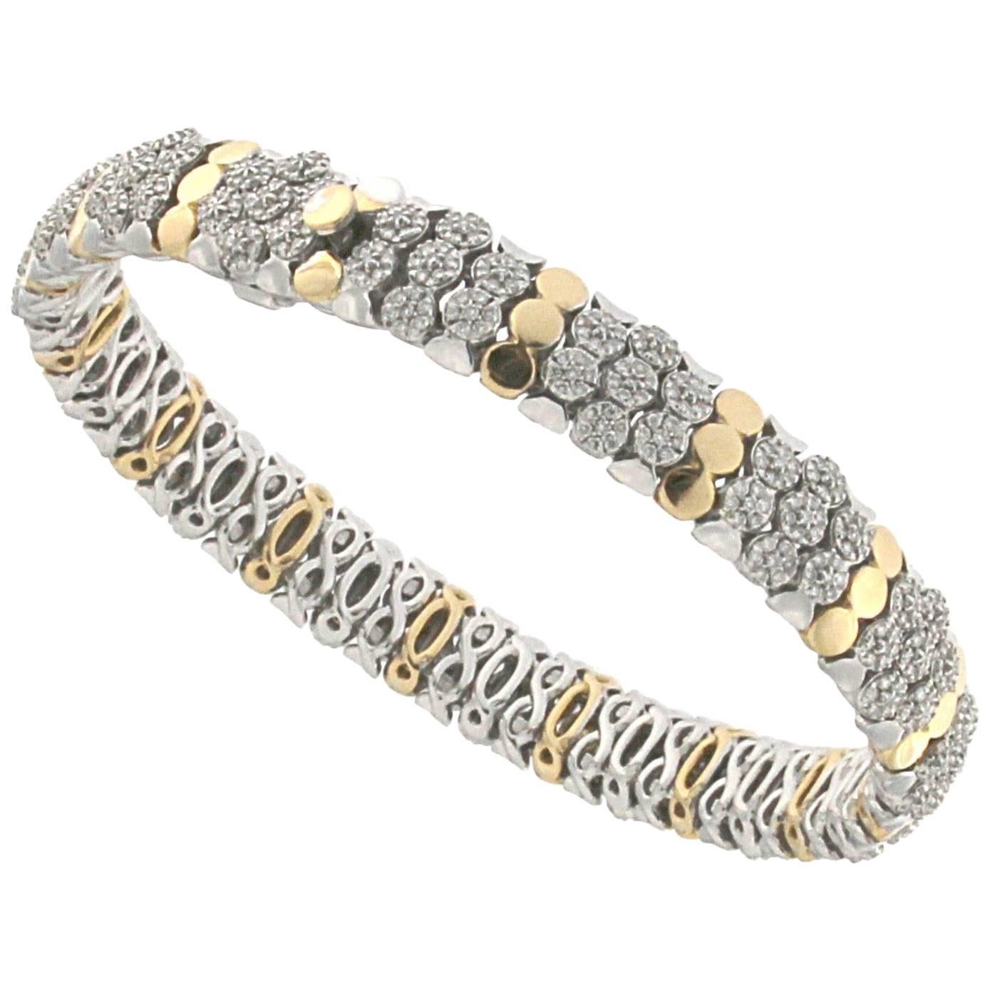 Bracelet Lolly en or rose 18 carats et diamants blancs en vente