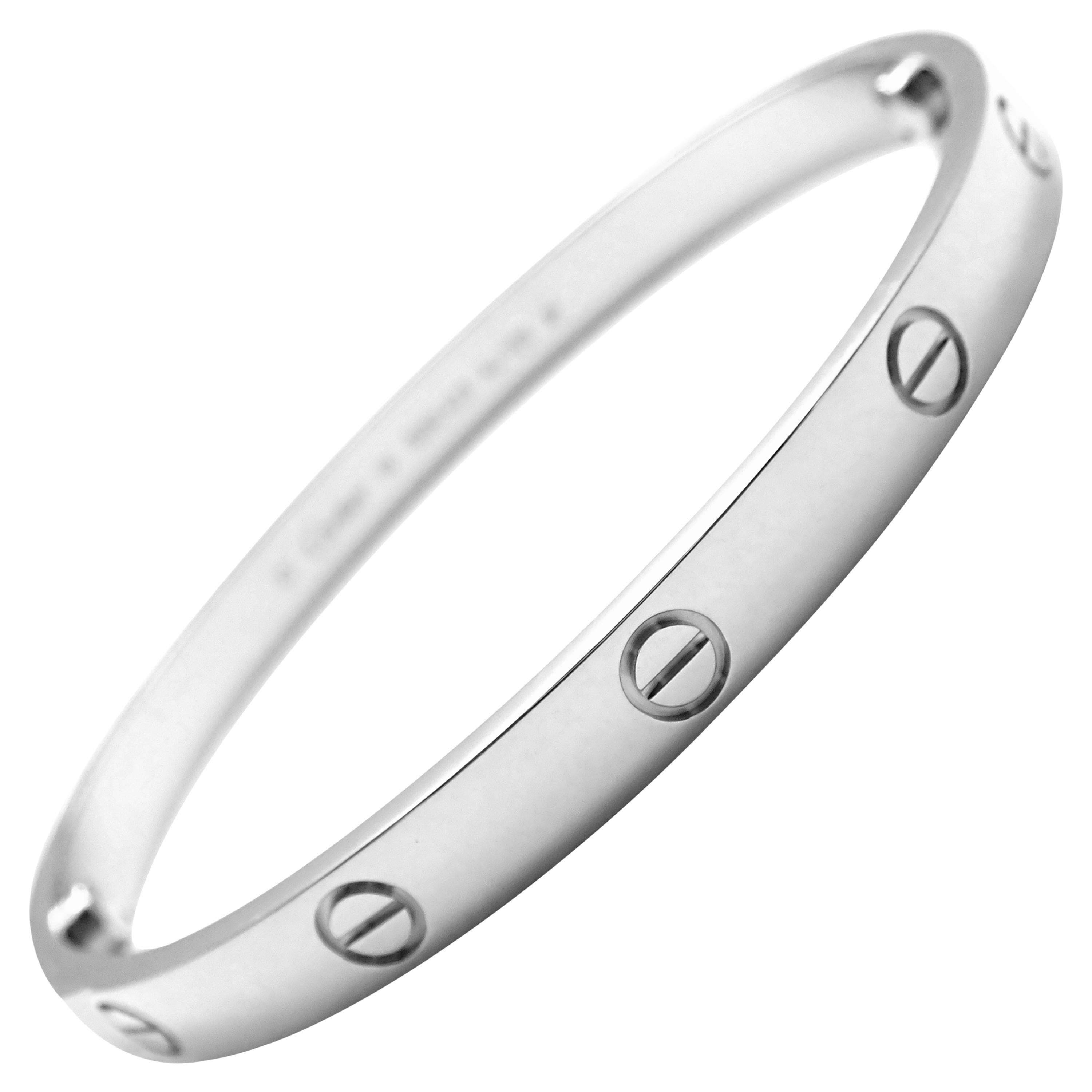 Cartier Love White Gold Bangle Bracelet