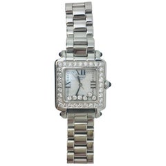 Chopard Ladies Stainless Steel Diamond Happy Sport Quartz Wristwatch Ref 8325