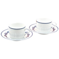 Hermes Chaine D'Ancre Porzellan Tasse und Teller Set