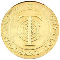 Tiffany & Co. “Tiffany Money” $1, 000 Coin 18 Karat Yellow Gold Ref 748