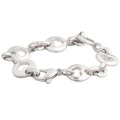 Tiffany & Co. Charm-Armband aus Sterlingsilber mit Herzgliedern