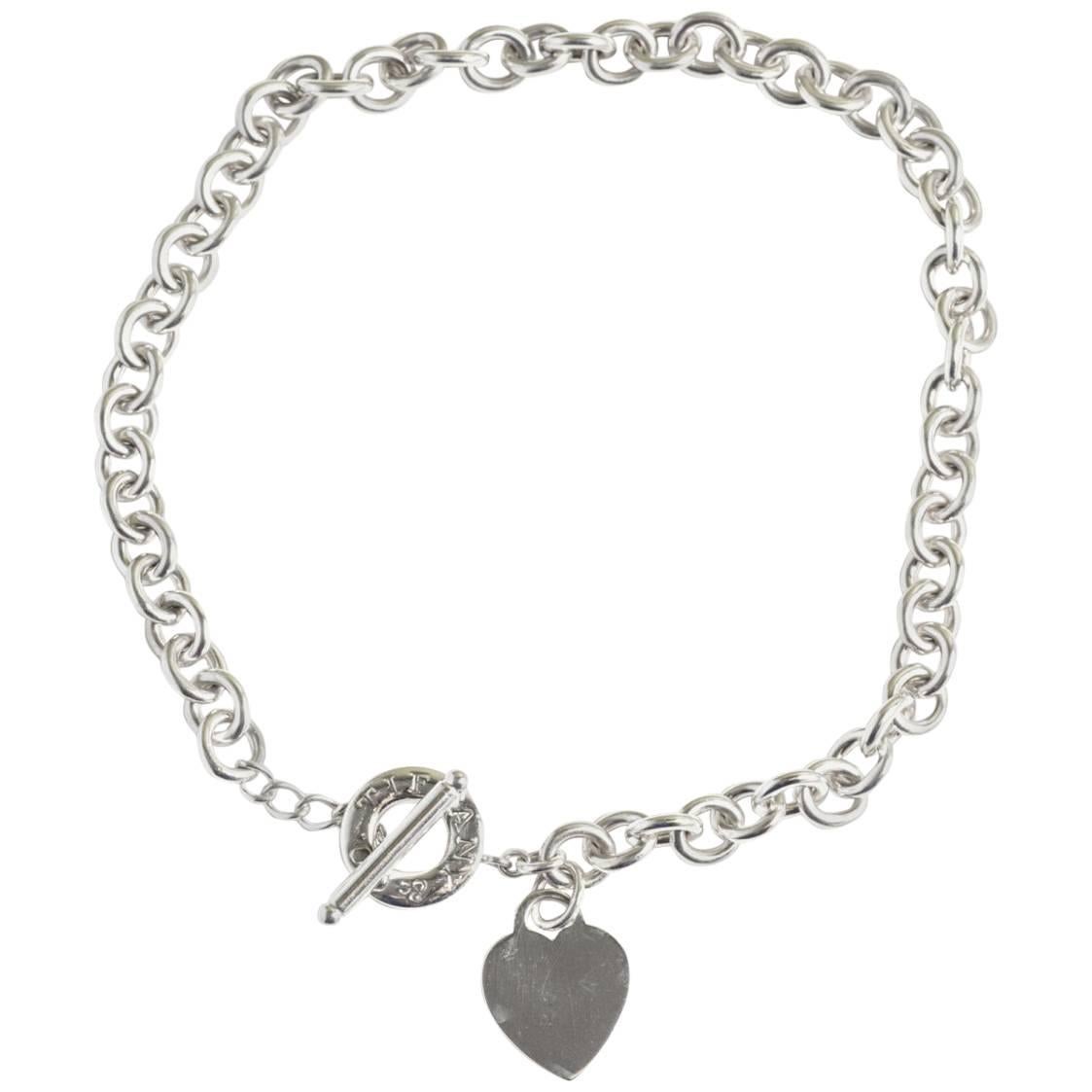 tiffany and co heart chain necklace