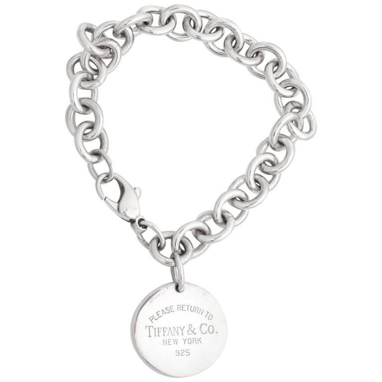 Tiffany and Co. Return to Tiffany Round Tag Sterling Silver Bracelet at ...