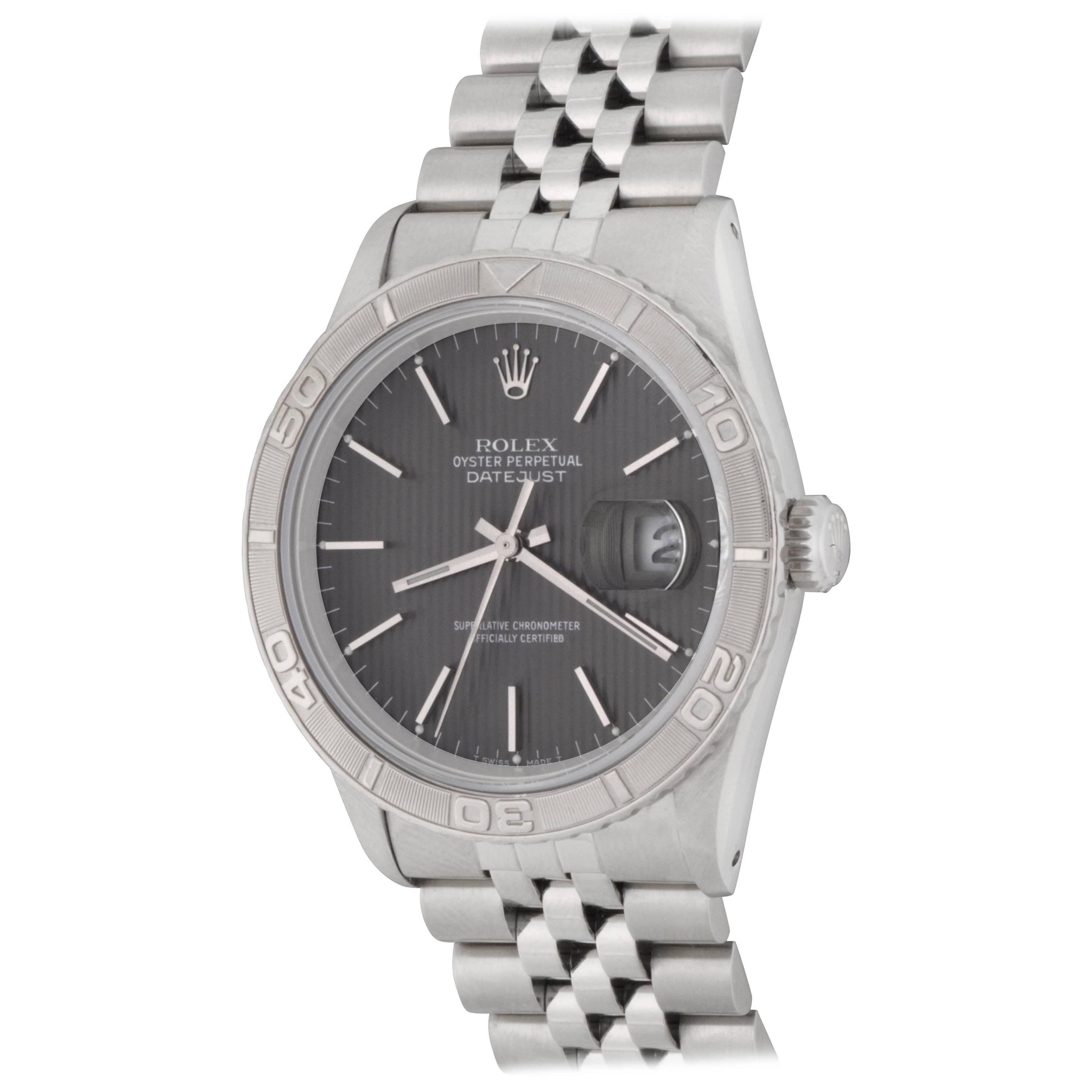 Rolex stainless Steel Datejust Thunderbird Bezel Automatic Wristwatch Ref 16264 