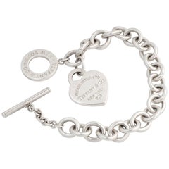 Retro Tiffany & Co. Return to Tiffany Heart Toggle Sterling Silver Bracelet