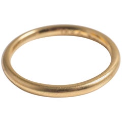 Vintage 1930s Tiffany & Co. 18 Karat Yellow Gold Wedding Band Ring