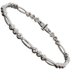 Weißgold 0::25 Karat Diamantarmband mit Lünette