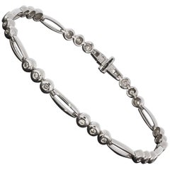 White Gold 0.25 Carat Bezel Set Diamond Bracelet