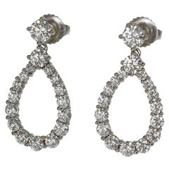 Harry Winston Diamonds 2.28 Carat Loop by H.W Earring Extra Large Platinum 950