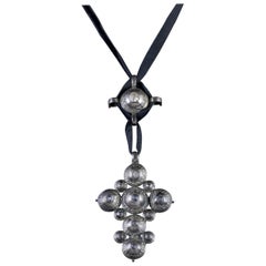 Antique Georgian Silver Cross Necklace
