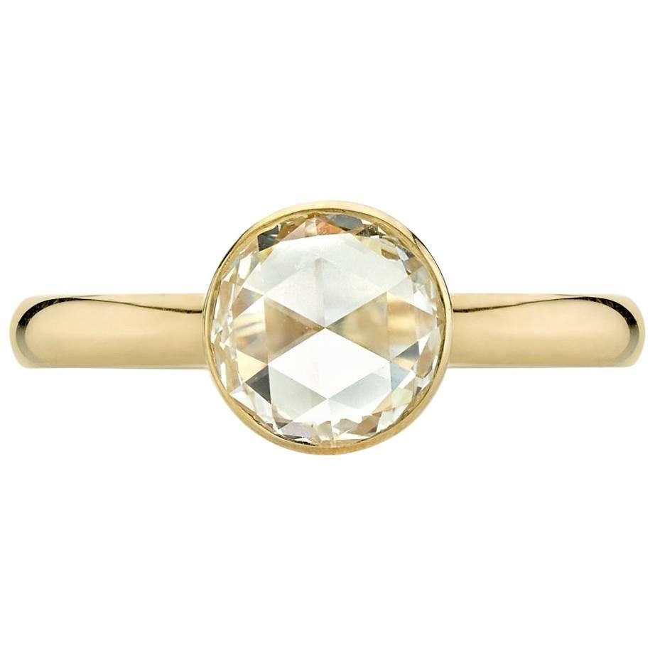 Classic and Simple Rose Cut Solitaire Ring