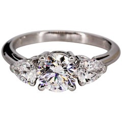 Tiffany & Co. Diamond Platinum Three-Stone Engagement Ring