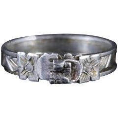 Antique Georgian Silver Fede Ring