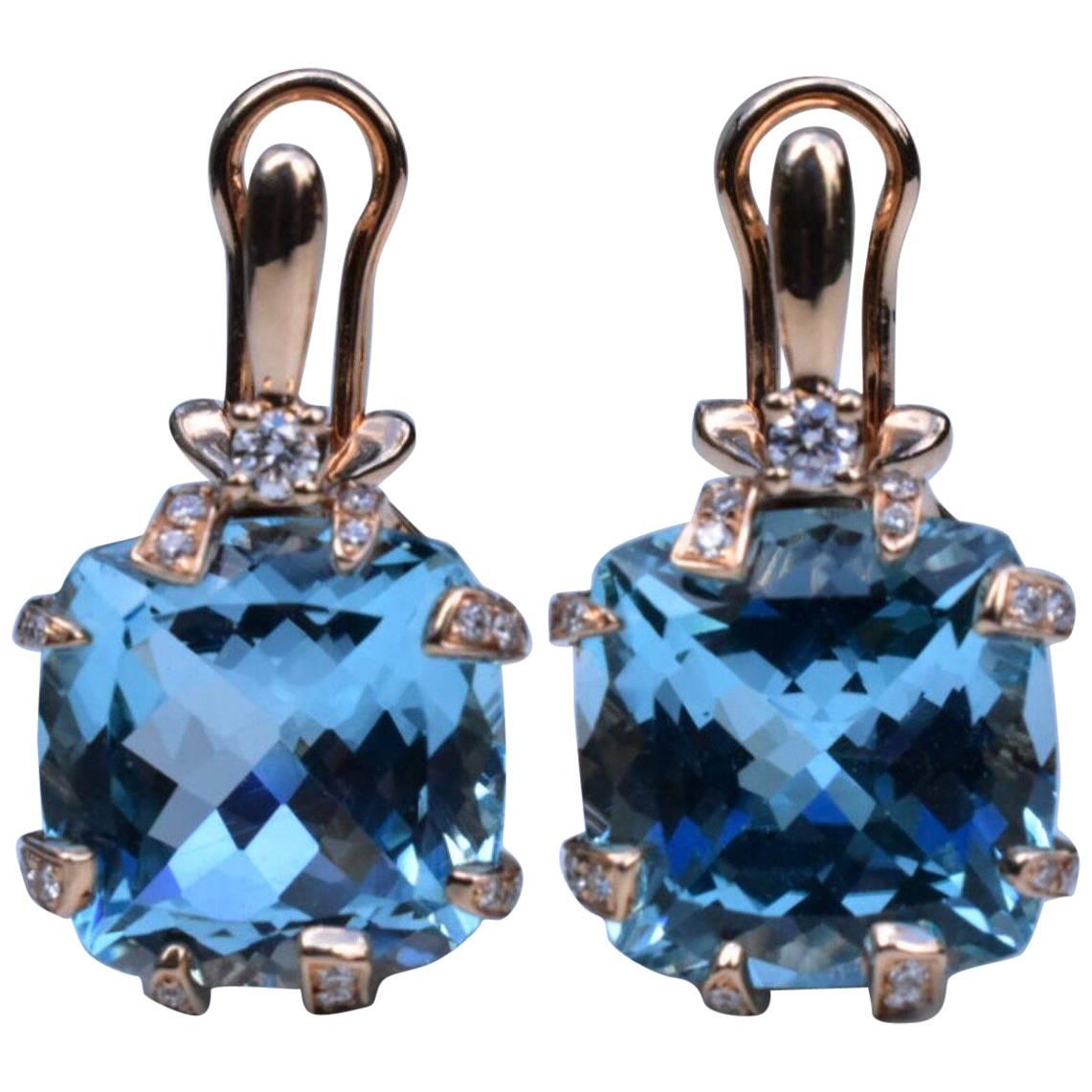 Chimento Topaz and Diamond Earrings