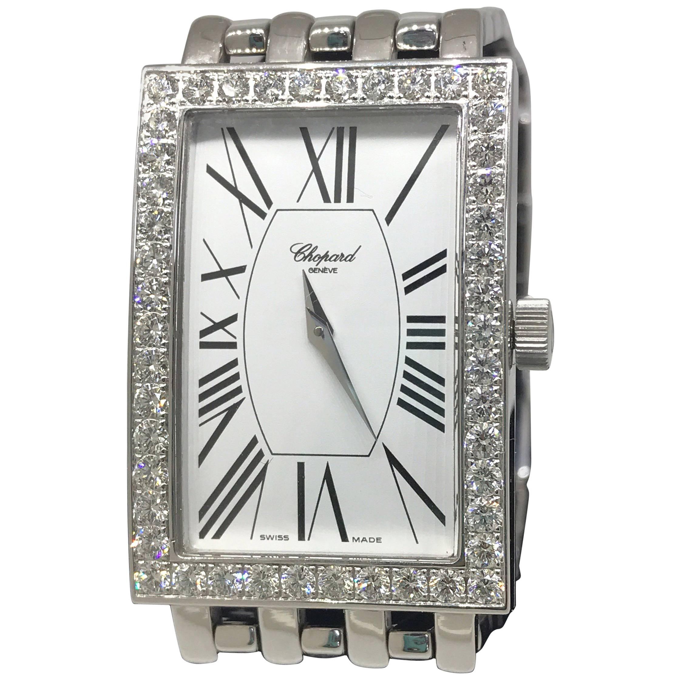 Chopard Les Classique White Gold Diamond Bezel White Dial Bracelet Ladies Watch For Sale