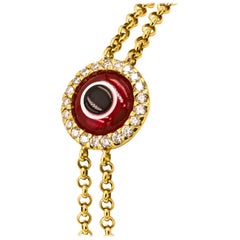 "Lucky Eye" Bracelet with Diamonds and Ruby 'Synthetic' Eye