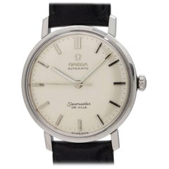 Retro Omega stainless steel Seamaster Deville self winding wristwatch, 1963